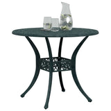 ZNTS Garden Table Green Ø90x75 cm Cast Aluminium 4002810