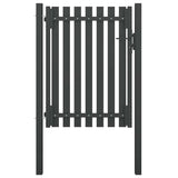 Garden Fence Gate Steel 100x125 cm Anthracite 146329