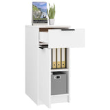 Desk Cabinet White 33,5x50x75 cm Engineered Wood 811502