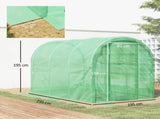 3 x 2 x 2m Polytunnel Greenhouse with Hinged Door, Walk-in Grow House Tent with PE Cover and T3398P377587