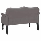 Chesterfield Bench Grey 120.5 x 65 x 75 cm Faux Leather 42019282