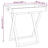 Folding Tray Table 52x36x56.5 cm Solid Wood Walnut 350349