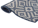 Outdoor Flatweave Rug 200x280 cm Blue Stripes 340840