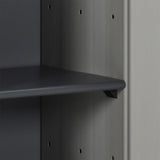 Garden Storage Cabinet Grey and Black PVC and Polypropylene Compact 340982