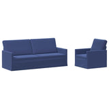 Sofa Set 2 pcs Police Blue Velvet 3433228