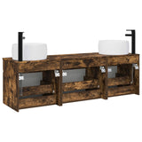 Bathroom Cabinet Set 3 pcs Smoked Oak 49 x 44.5 x 66 cm 3405772