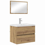 Bathroom Furniture Set with Drawer 2 pcs Artisan Oak 875433