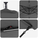 Umbrella Anthracite 249 x 249 x 250 cm Polyester and Aluminium 42003401