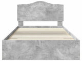 Bed Frame with Drawer Concrete Grey 70 x 190 cm Engineered Wood 3413669