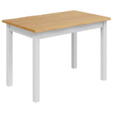 Dining Table EKAI White 112 x 70 x 76.5 cm Solid Pine Wood 42037008