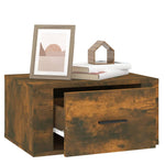 ZNTS Wall-mounted Bedside Cabinets 2 pcs Smoked Oak 50x36x25 cm 816851