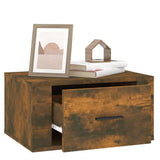 ZNTS Wall-mounted Bedside Cabinets 2 pcs Smoked Oak 50x36x25 cm 816851