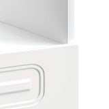 Oven Cabinet Kalmar High Gloss White Engineered Wood 853519