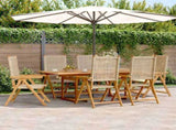 Garden Dining Set Beige Solid Acacia wood, PE rattan Medium 3281732