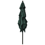 3-Tier Garden Parasol with Aluminium Pole Green 2.5x2.5 m 313837