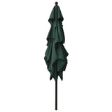 3-Tier Garden Parasol with Aluminium Pole Green 2.5x2.5 m 313837