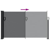 Retractable Side Awning Black 120x600 cm 4004489