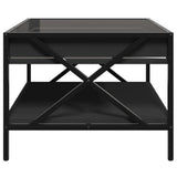 ZNTS Coffee Table with Infinity LED Black 50x50x38 cm 847697