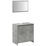 3 Piece Bathroom Furniture Set Concrete Grey Engineered Wood 3324853