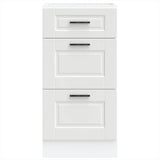 Kitchen Base Cabinet Porto White Engineered Wood 854220