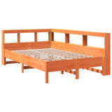 Bookcase Bed without Mattress Wax Brown 120x190 cm Solid Wood Pine 3324441