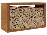Firewood Rack 100x40x80 cm Weathering Steel 850981