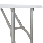 3 Piece Folding Dining Set with Storage Rack MDF and Steel White 284403
