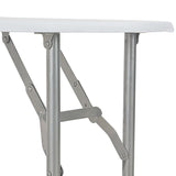3 Piece Folding Dining Set with Storage Rack MDF and Steel White 284403