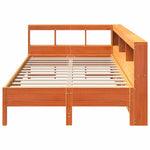 ZNTS Bookcase Bed without Mattress Wax Brown 120x200 cm Solid Wood Pine 3324426