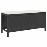 Garden Dining Set Black Poly Rattan 42007907
