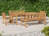 Garden Dining Set Natural Teak Solid Teak Wood Medium 3157155