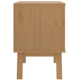 Bedside Cabinet OLDEN Grey and Brown Solid Wood Pine 358583