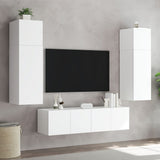TV Wall Cabinet with LED Lights White 80x35x31 cm 837281