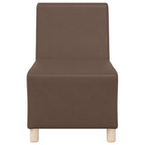 Modular Sofa Unit Armless 2 pcs Brown 55 x 74 x 82 cm 3399769