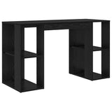 Desk with Shelf Black Oak 130 x 50.5 x 75 cm Engineered Wood 869499