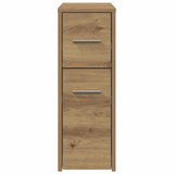 Narrow Bathroom Cupboard with Wheels Artisian Oak Engineered Wood 855285
