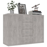 Sideboard Concrete Grey 88x30x65 cm Engineered Wood 800688