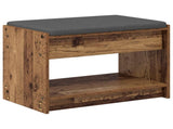 Hall Bench Old Wood 63 x 38 x 45 cm Engineered Wood and Fabric 891574