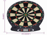 Electric Dartboard with Darts Black Polypropylene 93581