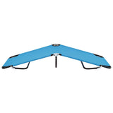 310348 Folding Sun Lounger Steel Turquoise Blue