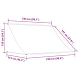 Retractable Awning 250x150 cm Cream 143766