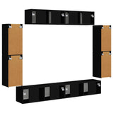 TV Cabinet 8 pcs Black 3409142