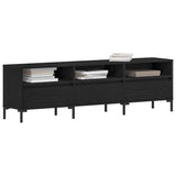 TV Cabinet Black Oak 150 x 30 x 44.5 cm Engineered Wood 862878