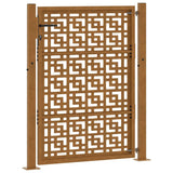 Garden Gate 100x125 cm Weathering Steel Cross Design 4101005