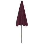 Beach Parasol Bordeaux Red 200x125 cm 314731