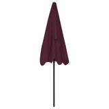 Beach Parasol Bordeaux Red 200x125 cm 314731