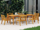 Dining Chair Set of 6 Natural Wood Solid acacia wood Standard 3098661