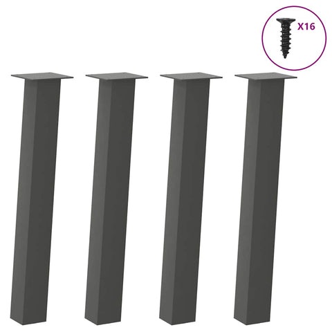 ZNTS Coffee Table Legs 4 pcs Anthracite 72 cm Steel 4012506