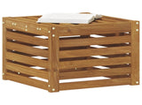 Outdoor Stool Bench Natural 43 x 43 x 37 cm Solid Acacia Wood 900675