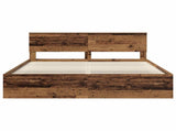 Bed Frame with Headboard Old Wood 200 x 200 cm Engineered wood 3407839